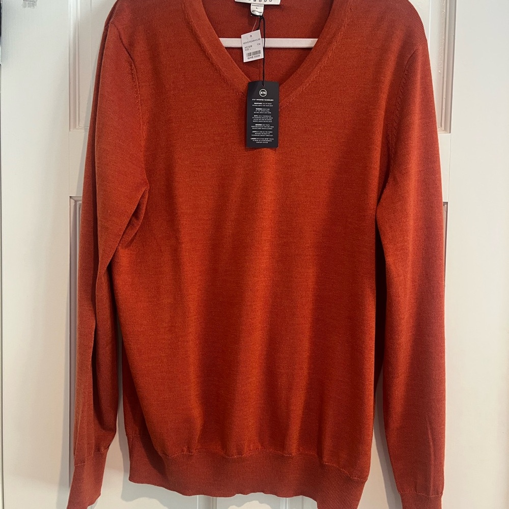 Joseph Abboud V-Neck Sweater - Rust Red